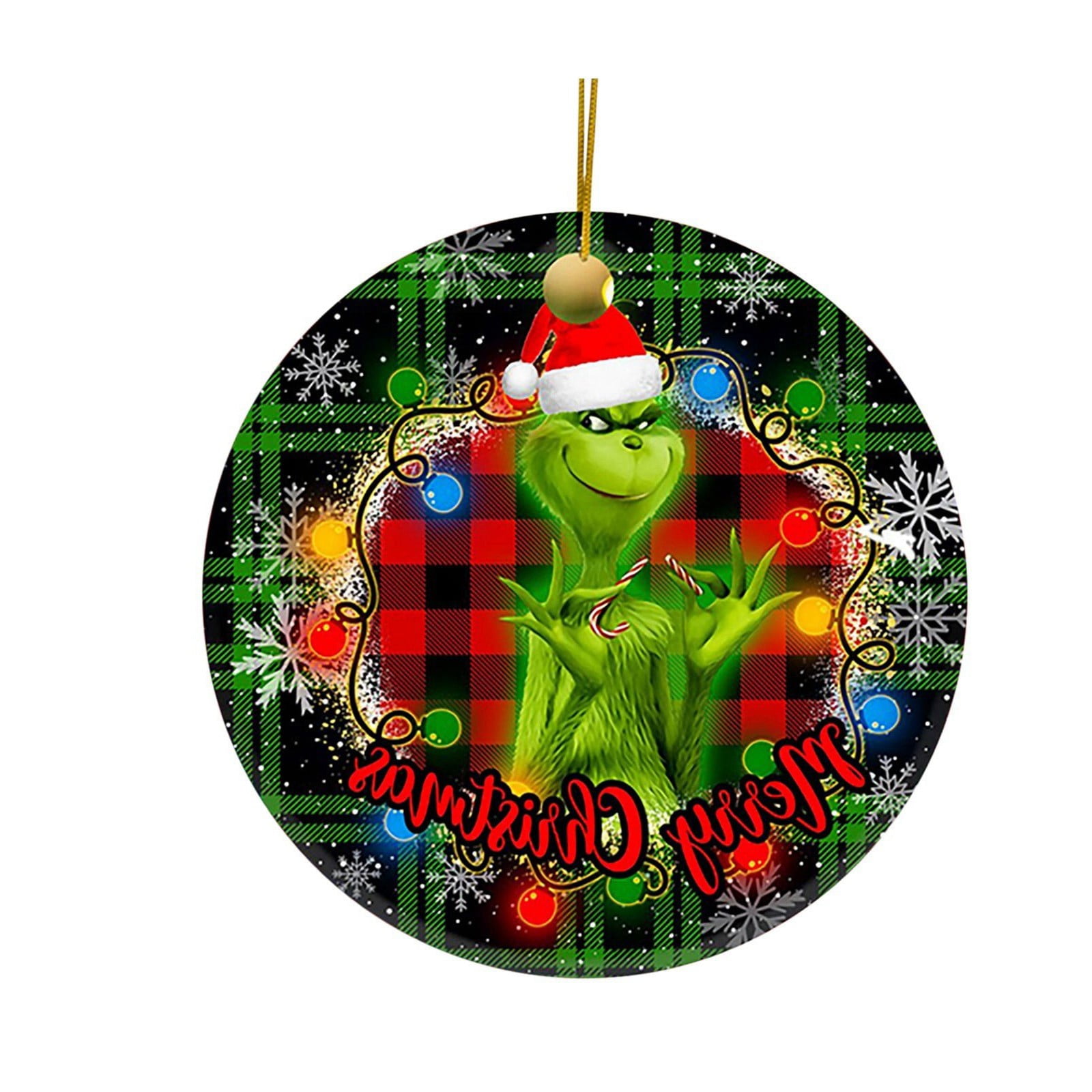 Christmas Decorations Clearance Outdoor Cartoon Acrylic Green Pendant