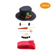 Christmas Decorations Clearance! PRETXORVE 14Pcs/set Snowman Decorating Kit Snowman Making Kit Winter Party Kids Toys