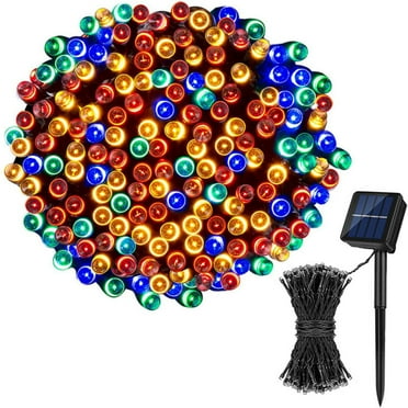 Christmas Decorations Clearance! Solar String Lights Outdoor 72Ft 200 LED Solar Powered Christmas Lights 8 Lighting Mode Decorative Lights for Party Gardens Wedding Decoration Multicolor