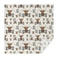 thumbnail image 1 of Beige Highland Cow Fence Daisy Pattern Square Tablecloth,Waterproof Square Table Cover,Wipeable Spillproof Washable Table Cover for Home Kitchen Party Decor 42"X42"(107x107cm), 1 of 6
