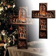 thumbnail image 1 of Christmas Decorations Crucifix Wall for Home Handmade for Hanging Wall or Catholic for Home Room Decor, 1 of 7