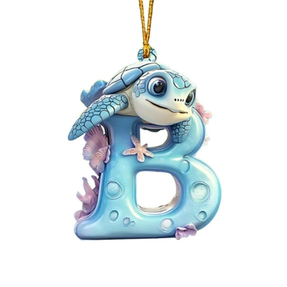 Christmas Decorations Cute Turtle Letter Shaped Ornament