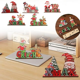  Muised Christmas Decorations Wooden Letters Ornaments
