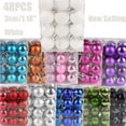 thumbnail image 1 of 48PCS Christmas Balls Ornaments for Xmas Christmas Tree - 3 Style Shatterproof Christmas Tree Decorations Hanging Ball for Holiday Wedding Party Decoration 3cm/1.18", 1 of 2