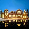 thumbnail image 1 of Christmas Decorations, Display Convenience, 99x25cm, Christmas Gingerbread Village Light-Up Decor, Foldable House Village, Versatile Display, for Home, Office, 1 of 8