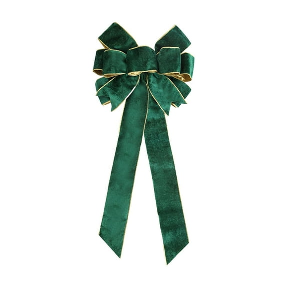 Christmas Decorations Double Layer Velvet Bow Ornaments Christmas Home Decoration Products Stamped Bow Pendants