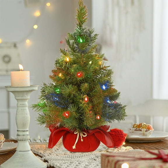 Christmas Decorations, FNYOXU Christmas Tree Decorations Miniature Artificial Tree Ornaments Home Christmas Gifts