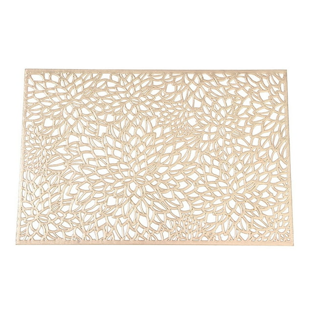 Christmas Decorations Fashion Hollowed Out Flower Bronzing Placemats