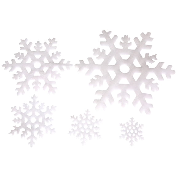 Christmas Decorations Featured Christmas/Christmas Decorations-Three-dimensional Snowflake Strings Fake Snowflake Dance Props Year Decorations 5pcs