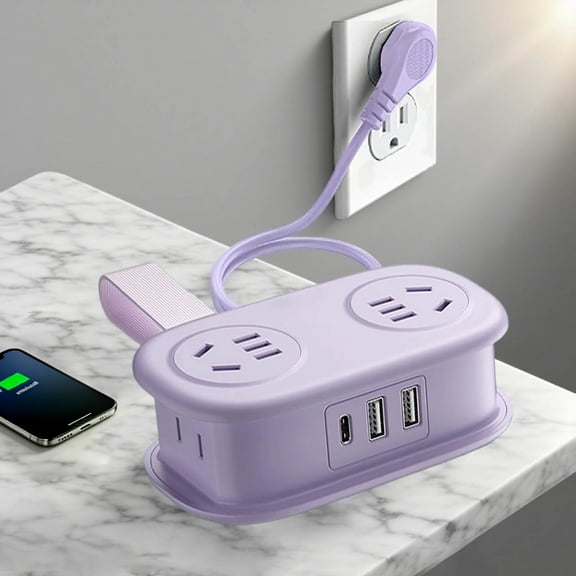 Christmas Decorations Five In One Power Strip With USB Ports，Extension Cord Surge Protector Power Strip，Portable For Travel USB Smart Charging Meeting The Needs Of Various Devices