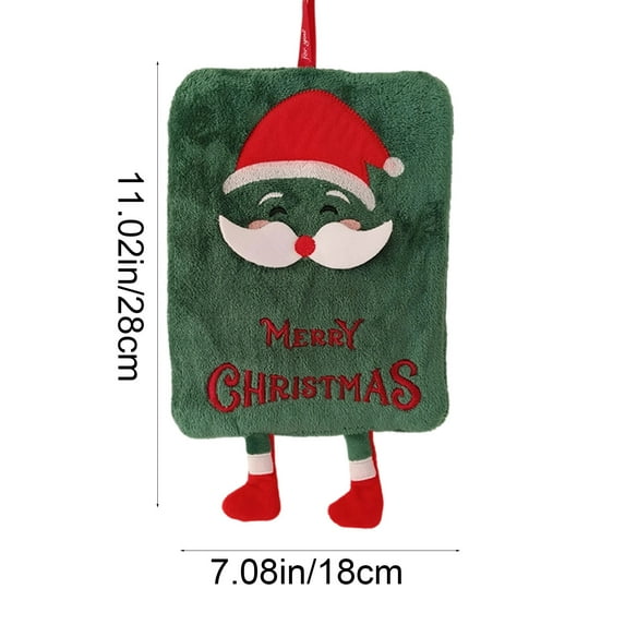 Christmas Decorations Fleece Hand Towels Super Absorbent Quick-Drying Kitchen Bathroom Towels Set of 4 Christmas Patterns Christmas Gifts Best Christmas Gifts 2025