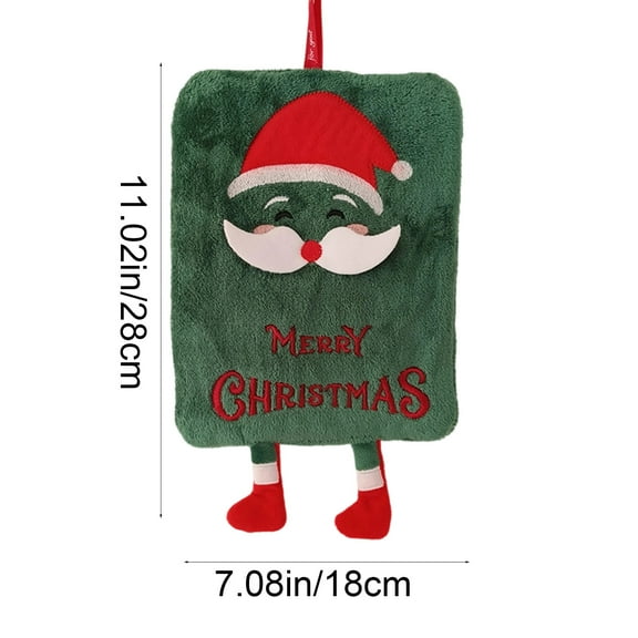 Christmas Decorations Fleece Hand Towels Super Absorbent Quick-Drying Kitchen Bathroom Towels Set of 4 Christmas Patterns Christmas Gifts Best Christmas Gifts 2025
