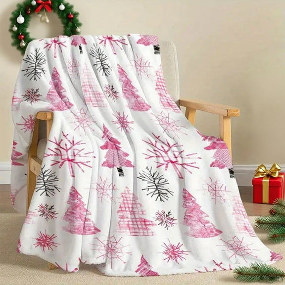 Christmas Decorations Fmlxio Trees Christmas Blanket P Ink Print Soft Warm Nap Blanket Suitable For Sofa Bed Camping Festival