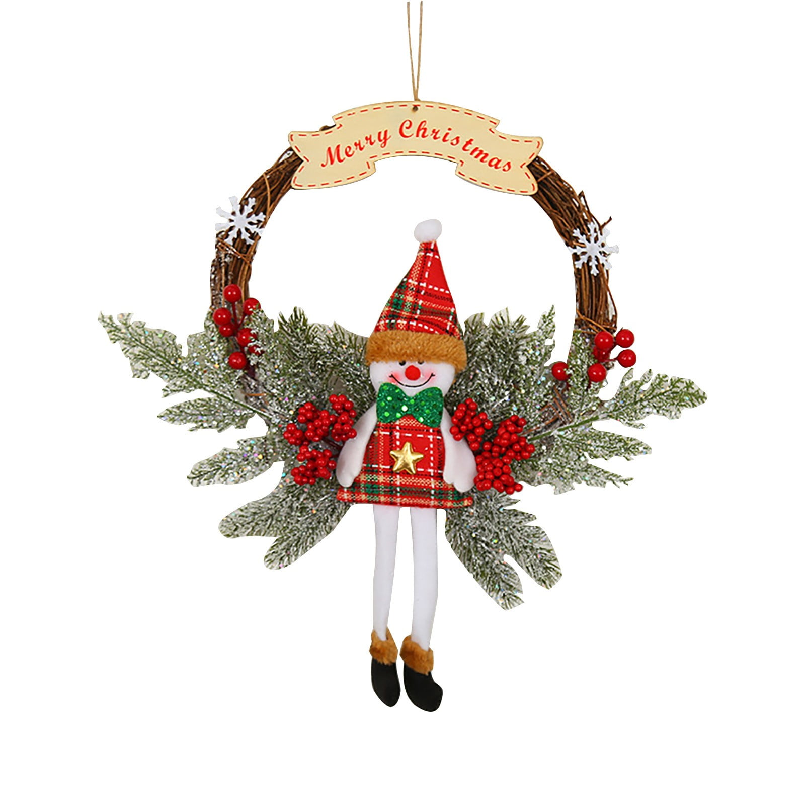 Christmas Decorations Garland Window Layout Door Hanging Rattan Field
