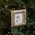 thumbnail image 1 of Christmas Decorations, Glitter Photo Frame Ornament Round Foam Hanging Christmas Tree Ornament with Picture Holder for Holiday Home Decor Party Display Photo Props, 1 of 6