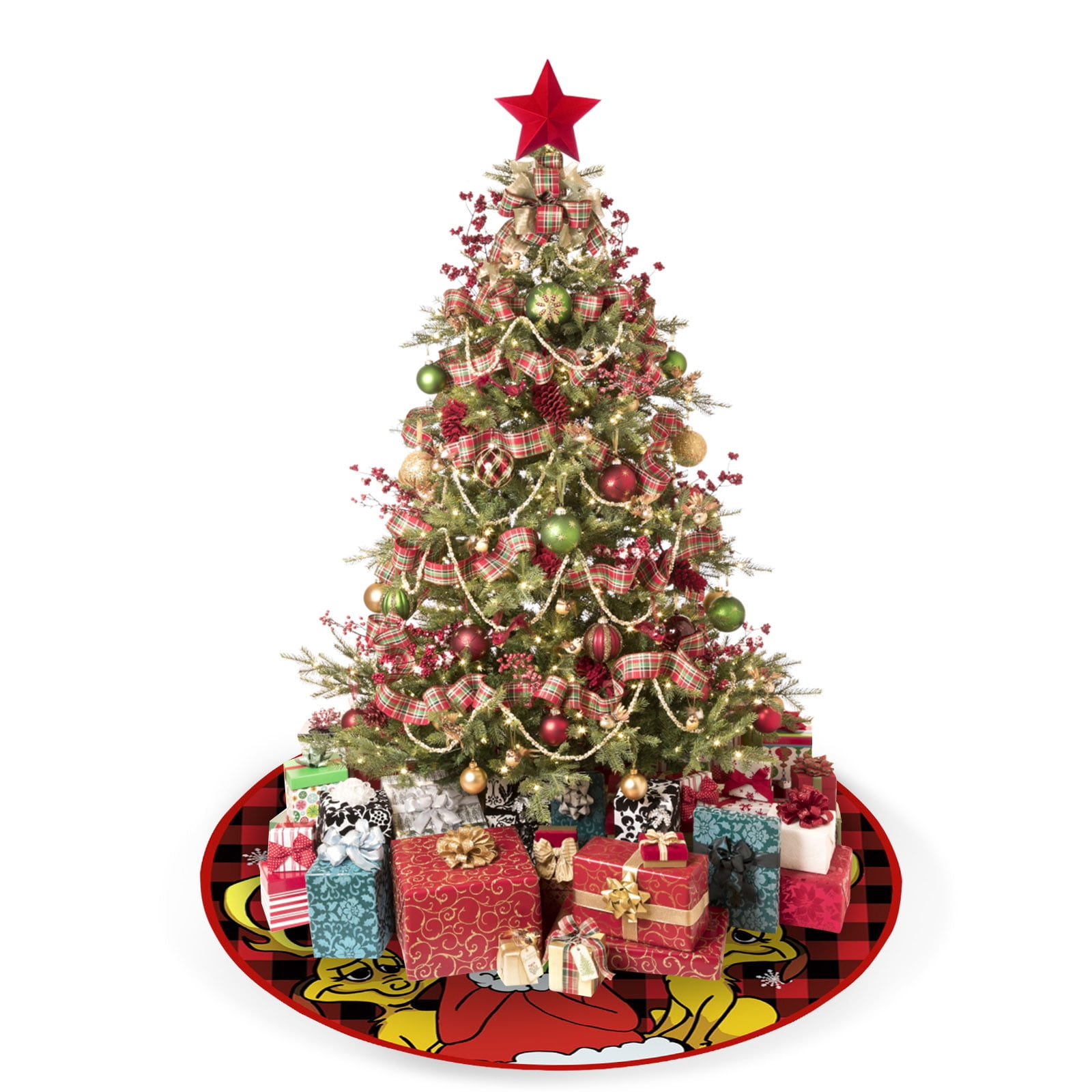 Christmas Decorations Green Christmas Tree Skirt Christmas Ornaments