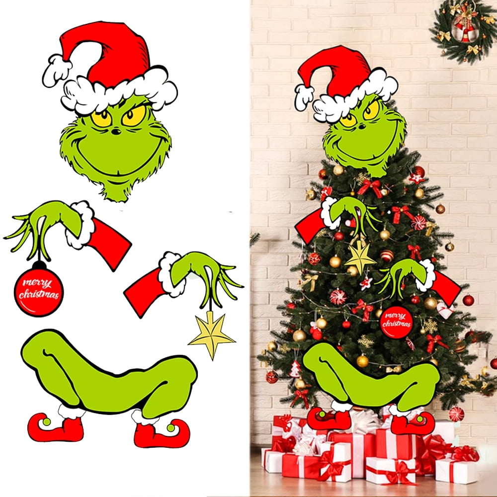 Straw topper Christmas Grinch Set Of 3