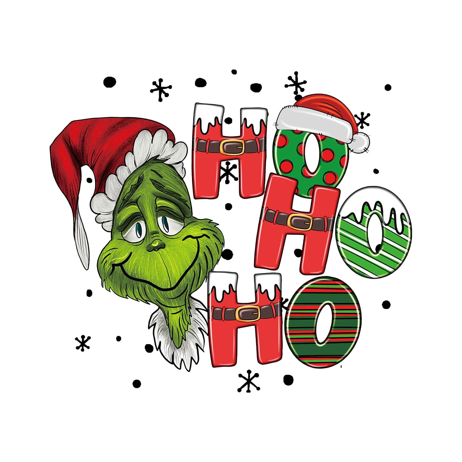 Yubatuo Green Monster Christmas Grinch Iron on Transfer Heat Transfer  Design Sticker Iron on Vinyl Patches Iron on Transfer Paper for Clothing  Hat Pillow Backpack Diy Craft Supplies 