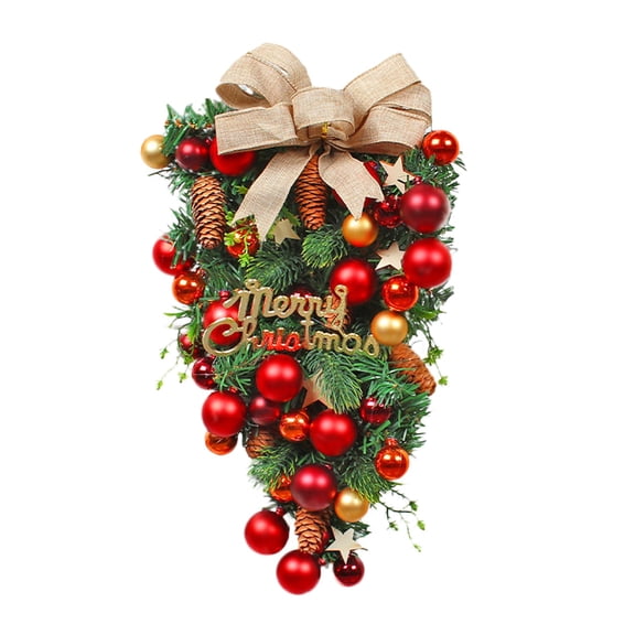 Christmas Decorations Witch Wreath Christmas Deal Branches Red Berries Pinecones Red Butterflies Ligation Decorative Wreath