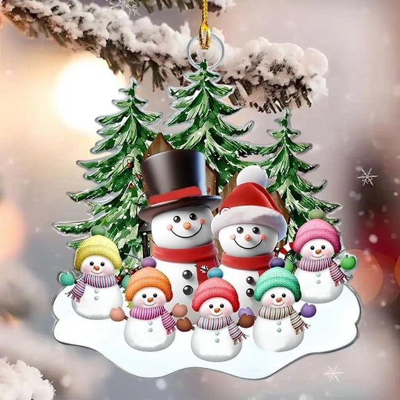 Christmas Decorations Hanging Ornaments, Christmas Tree Ornaments, Acrylic 2D Christmas Decorations for Home and Car, Durable Lightweight Festive Holiday Decoration