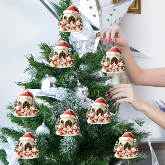 Christmas Decorations Hanging Ornaments, Christmas Tree Ornaments, Acrylic 2D Christmas Decorations for Home and Car, Durable Lightweight Festive Holiday Decoration