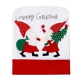 thumbnail image 1 of Christmas Decorations, Holiday Chair Cover, Festive Snowman Santa Claus Scene, Soft Cloth Material, Easy to Clean, Protective and Decorative for Dining Chairs, 1 of 7