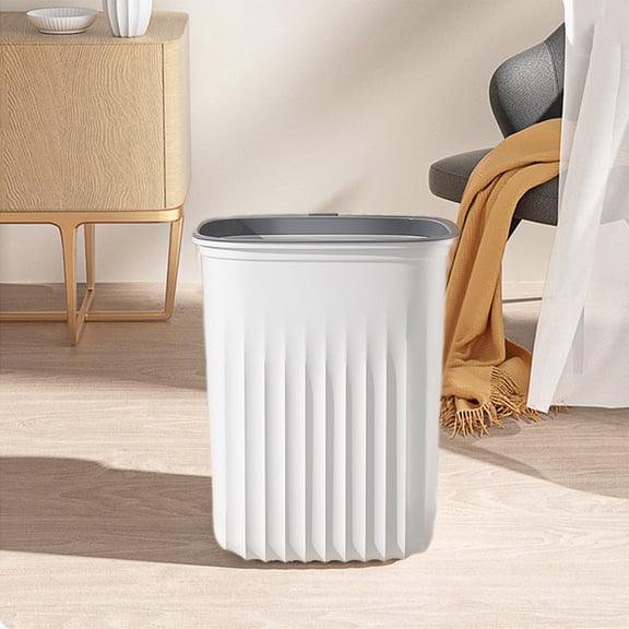 Garbage Can With Lid, Household Kitchen Trash Can Bedroom Toilet Lidless Press Ring Bathroom Trash Can
