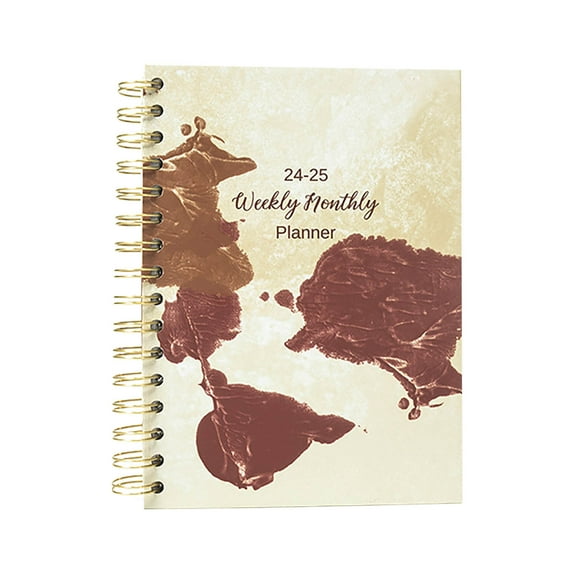 Christmas Decorations Holiday Deals 2024! VOAVEKE 2024-2025 Planner,Academic Planner, 2024 Year Month Plan Book A5 Schedule Book Flower Hardshell Coil Notebook