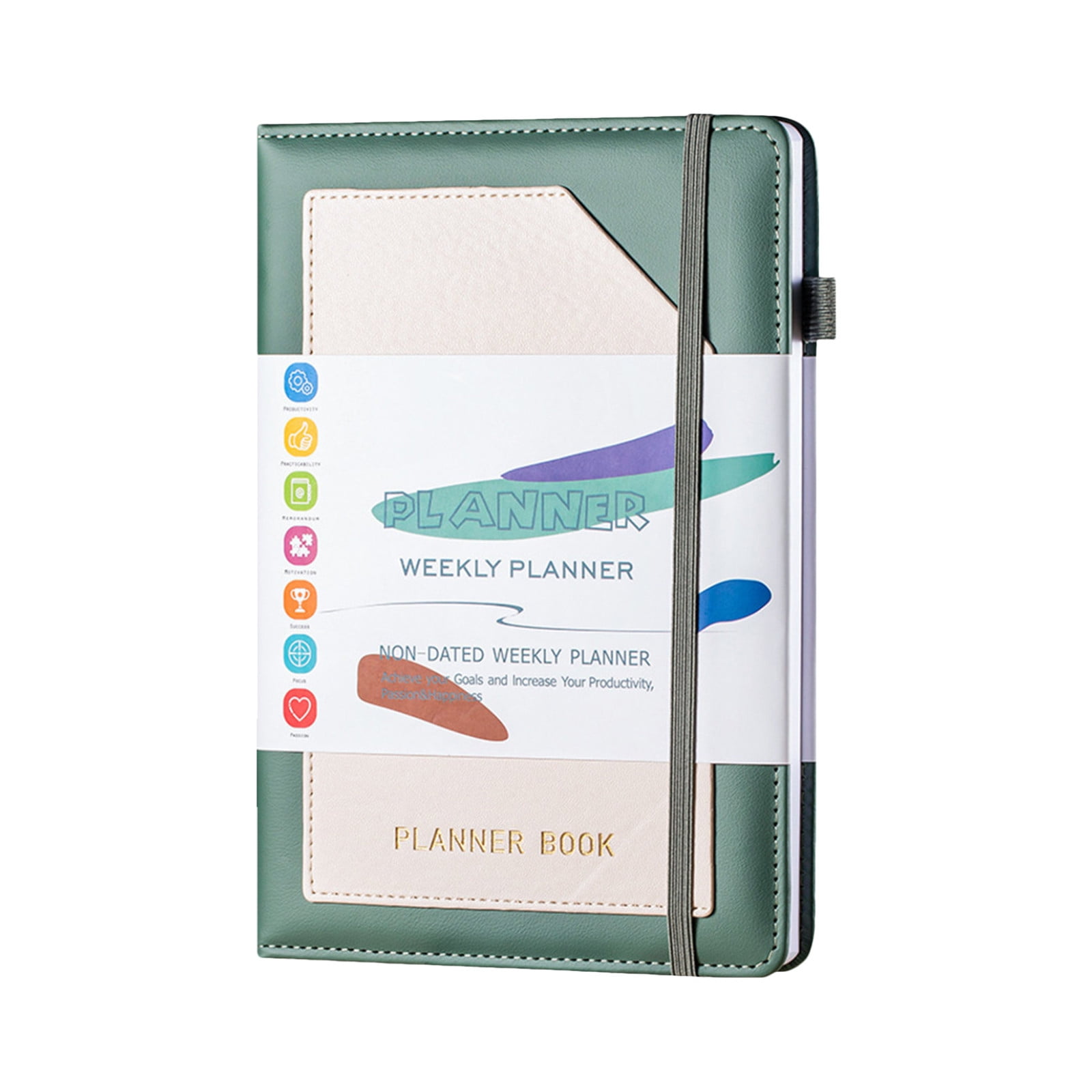 VOAVEKE 2024-2025 Planner,Academic Planner, Undated Schedule Book Planner Weekly Plan Book A5 Monthly Plan Notebook English Book