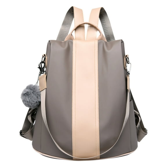 VOAVEKE Backpacks For School,School Supplies, Fashion -theft Backpack Female ity Student Large-capacity Soft Leather Backpack -theft Bag Multi-functional