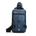 thumbnail image 1 of VOAVEKE Backpacks For School,School Supplies, Men's Multifunctional Chest Bag Messenger Bag Fashion Casual Shoulder Messenger Bag Tarpaulin Small Backpack, 1 of 1