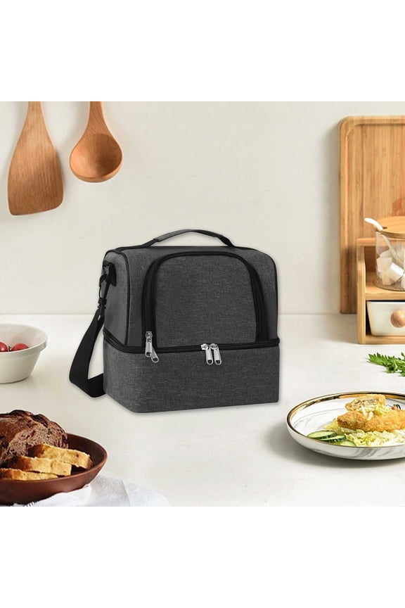 Backpacks For School,School Supplies, Men's And Women's Double Layer Lunch Backpack - Leakproof Insulation Soft Large Lunch Preservation Backpack