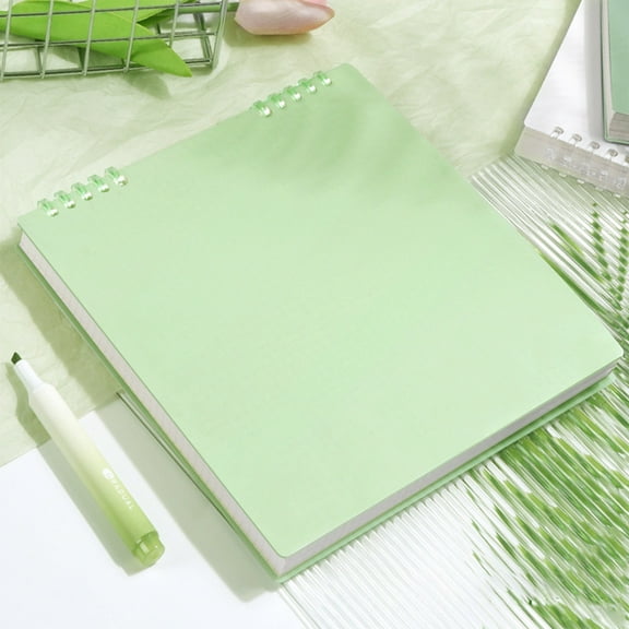 VOAVEKE Composition Notebook,Notebooks For Work, Loose-leaf Notebook Green Loose-leaf Notebook High Look Loose-leaf Book Top Detachable Core Notebook Ledger
