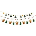 thumbnail image 1 of Christmas Decorations, Holiday Ornaments, Multicolor Felt Hanging Flags with Christmas Tree and Deer Design, Easy to Install Festive Fireplace Decor, 74.8 Inch Length, 1 of 7