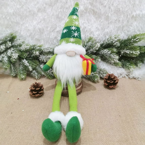 Christmas Decorations Home Decor,Christmas Ornaments Plush Long Hat Figurine Xmas Santa Claus Faceless Doll Gifts