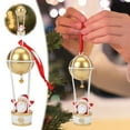 thumbnail image 1 of Christmas Decorations Hot Air Balloon Ornaments Set | Santa Snowman Reindeer Resin Metal Hanging Decor | 5.51 Inch Holiday Party Decorations | with Red Ribbon for Tree Wreath Festive Decor, 1 of 6
