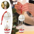 thumbnail image 1 of Christmas Decorations Hot Air Balloon Ornaments Set | Santa Snowman Reindeer Resin Metal Hanging Decor | 5.51 Inch Holiday Party Decorations | with Red Ribbon for Tree Wreath Festive Decor, 1 of 6