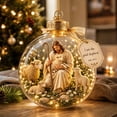 thumbnail image 1 of Christmas Decorations Illuminated Scripture Keepsake Ornament Lighted Bible Verse Decor for Christmas Tree Tabletop Home Religious Gift, 1 of 7