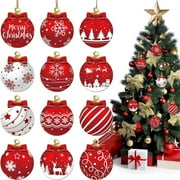 Christmas Decorations Indoor, 12pc Christmas Decoration Wooden Hanging Ornament, Christmas Indoor Decor, S9Multicolor
