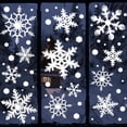 thumbnail image 1 of Christmas Decorations Indoor, 8 Sheets Extra Large Snowflakes Window Clings for Glass Windows, Realistic White Crystal Snowflakes Christmas Decor for Home Office, Xmas Holiday Party Supplies, 1 of 6
