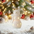 thumbnail image 1 of Christmas Decorations Indoor Ceramic Snowman Decor Light Up White Desktop Snowman Ornaments Xmas Figurine Decoration for Home Decor DIY Winter Village Christmas Gifts, 1 of 7