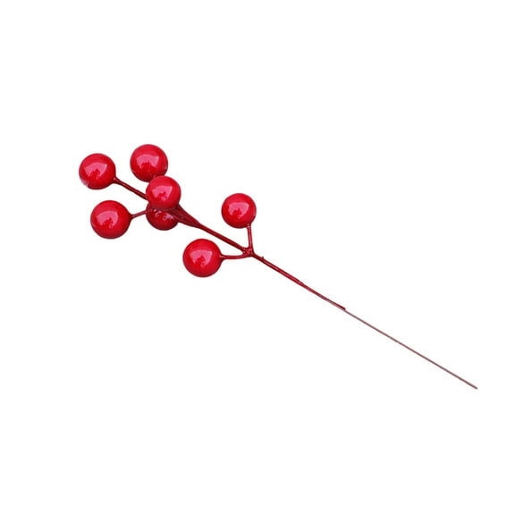 Christmas Decorations Indoor, Holly Berries Branches Fake Berry Picks For Christmas Tree Ornaments (Style C)