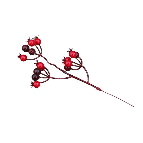 Christmas Decorations Indoor, Holly Berries Branches Fake Berry Picks For Christmas Tree Ornaments (Style F)
