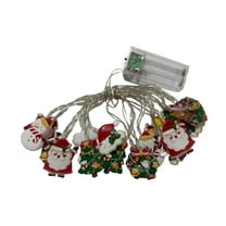 Christmas Decorations Indoor Lights, 10FT 20 LED Christmas Santa Claus Snowman Socks Fairy String Lights Battery Operated for Xmas Tree Party Festive Holiday Christmas Gifts Cute Room Decor