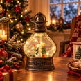 thumbnail image 1 of Christmas Decorations Indoor Outdoor Under 10$ Clearance! Christmas LED Lantern Decoration, Vintage Hanging Lamp with Santa Snowman Reindeer Inside, Warm Light Tabletop Home Party Ornament, 1 of 8