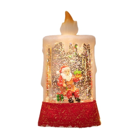 Christmas Decorations Indoor Outdoor Clearance! Christmas Santa Claus Snowman Christmas Tree Lantern Plug In And Battery Operated Glitter Lamp Scene Lighted For Christmas Decoration 100ml