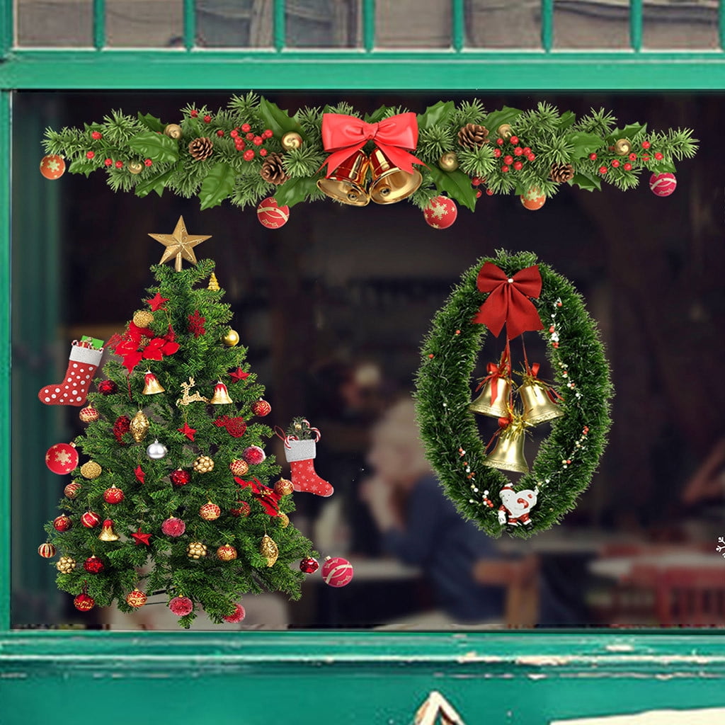 Christmas Decorations Indoor Outdoor Naittoop Christmas Wall Stickers