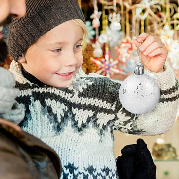 Christmas Decorations Indoor Qwtwty Christmas Decoration Balls 6 PCS Set Creatives Christmas Balls Party Decoration Christmas Tree Hanging Balls And Pendants