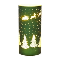 Christmas Decorations Indoor, Set of 1 Crackle Glass Ball with LED Lights Christmas Snowman Home Decor, Christmas Table Decorations Lighted Globes with Timer for Mantel Fireplace Tabletop