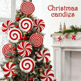 thumbnail image 1 of Christmas Decorations Indoor Tree Picks: 16 pcs Large Red White Peppermint Lollipop Christmas Picks for Tree, Cute Candy Picks Ornaments for Xmas Tree Topper Home Office Holiday Party Vase Decor, 1 of 8